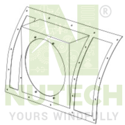 LEFT LATERAL FRAME FOR EXHAUST FAN 30C - GP013420 - NT/GW013420
